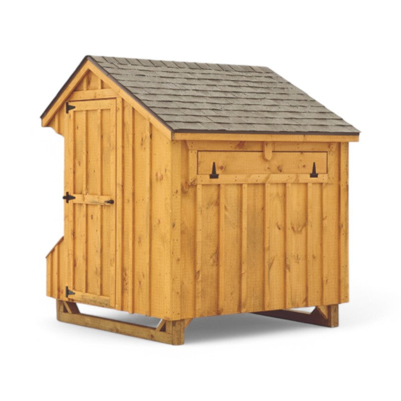Hen House Collection Quaker Chicken Coop 5 x 6' Q56 board and batten back