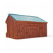 Hen House Collection Quaker Chicken Coop 7 x 12' Q712 board and batten metal roof green back