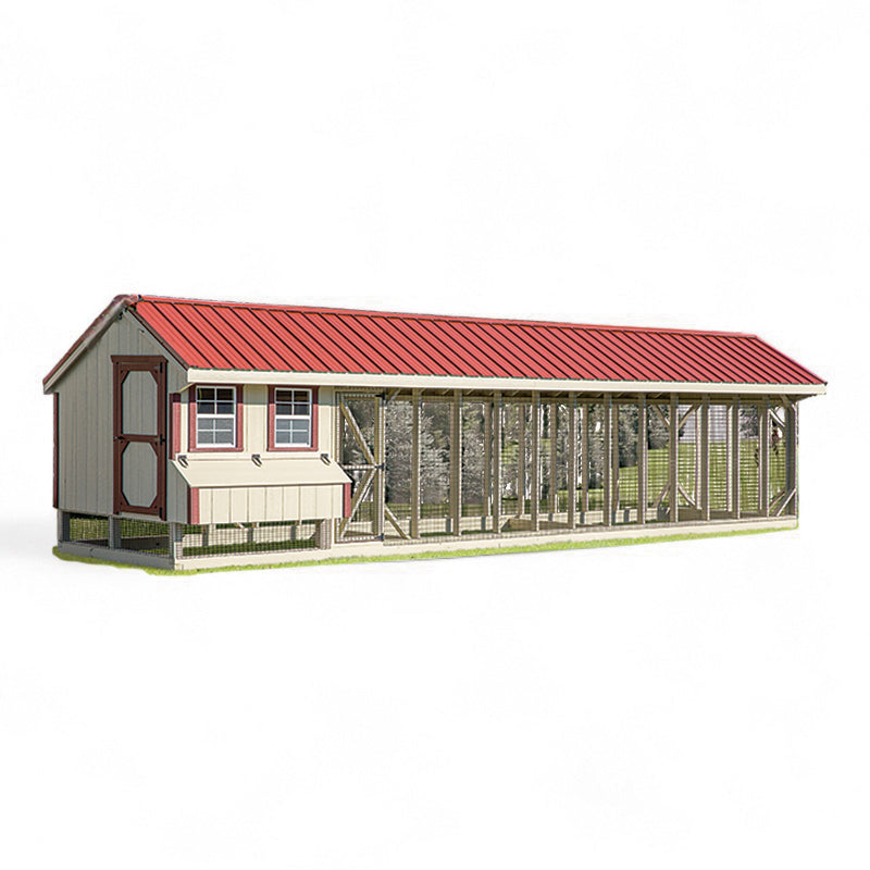 Hen House Collection Large Quaker Chicken Coop & Run Q732C — Gone Broody