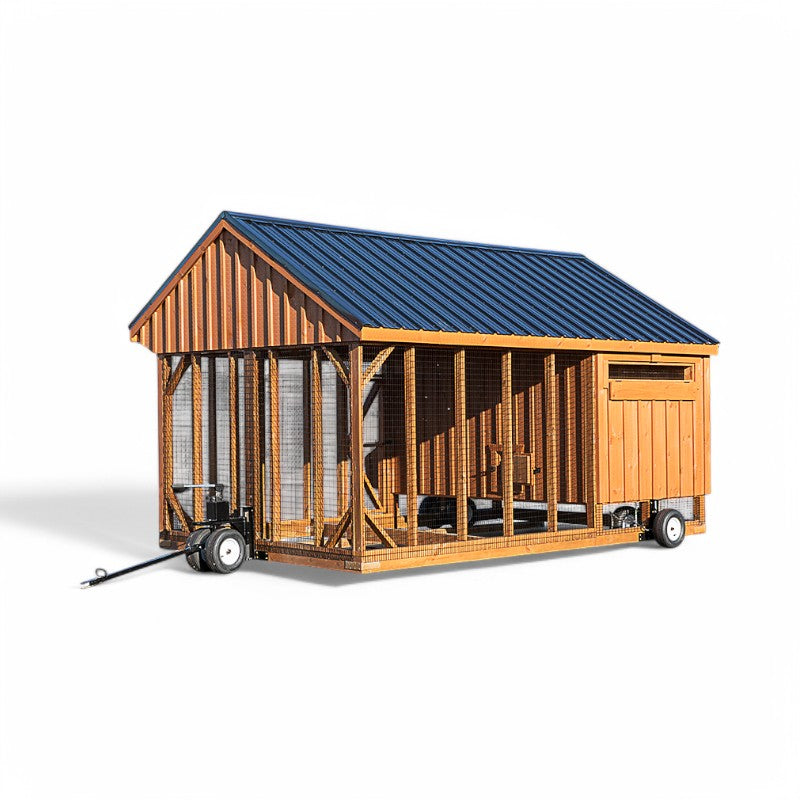 Hen House Collection Quaker Chicken Coop & Run 10 x 16' Q1016C back