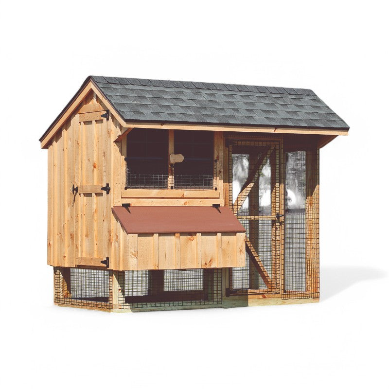 Hen House Collection Quaker Chicken Coop & Run Q48C board and batten front