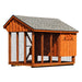 Hen House Collection Quaker Chicken Coop & Run Q610C board and batten back