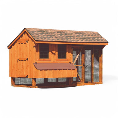 Hen House Collection Quaker Chicken Coop & Run Q612C board and batten front