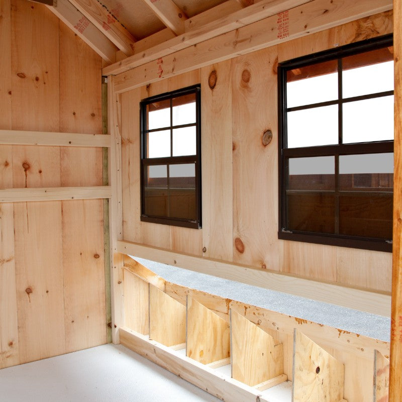 Hen House Collection Quaker Chicken Coop & Run Q612C inside view