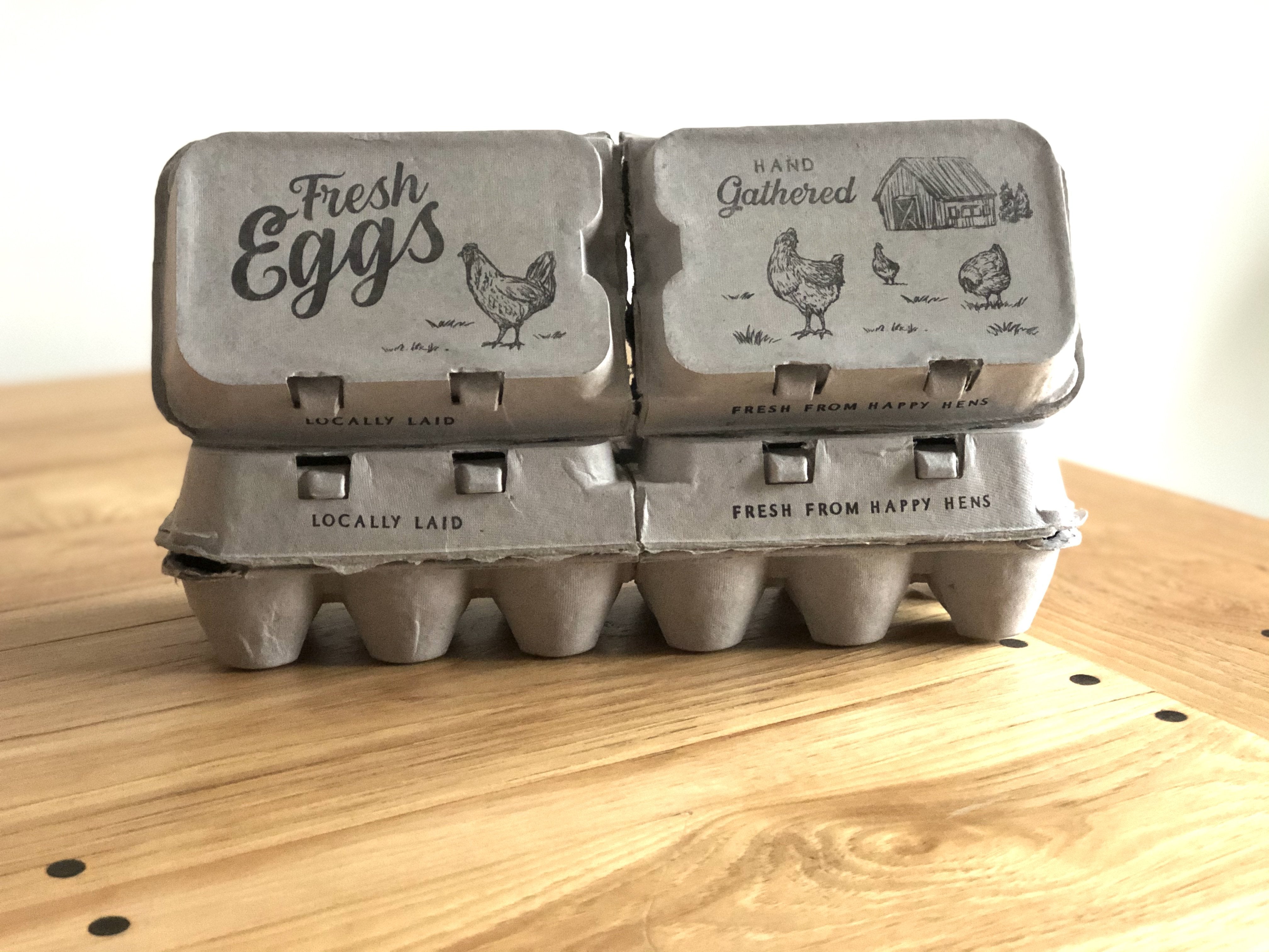 Henlay vintage farm fresh chicken egg carton for 12 eggs
