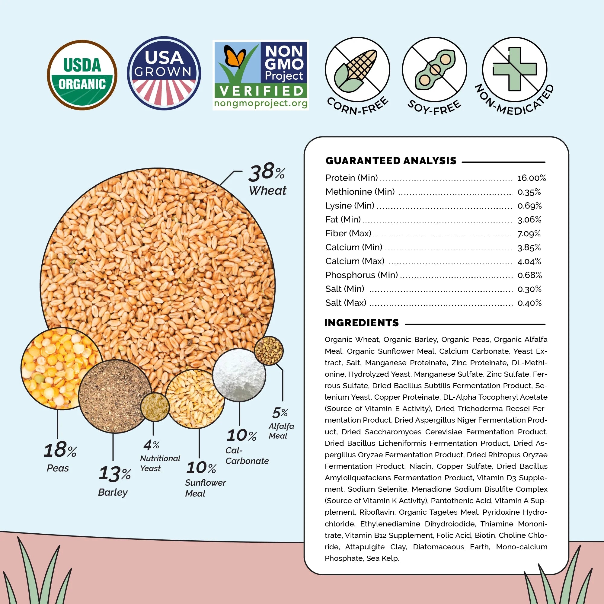 Big Flock Bundle | 2 Months of Organic Feed, Grit & Oyster Shell for 20 Layer Hens - Mile Four