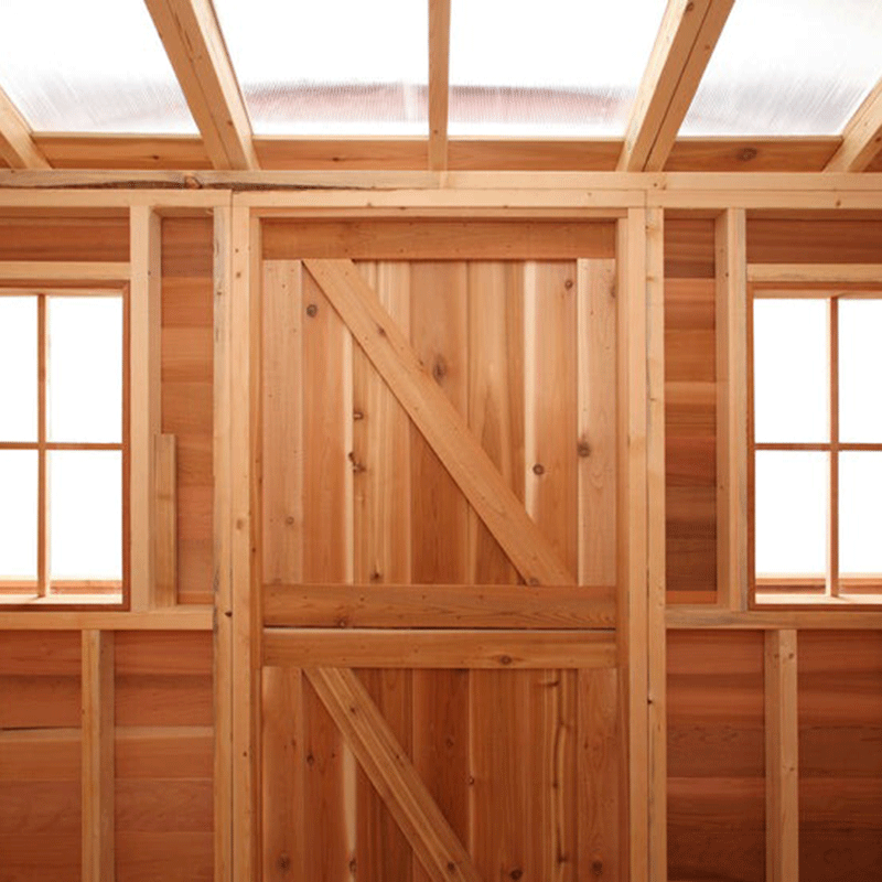 CedarShed Hobbyhouse inside door