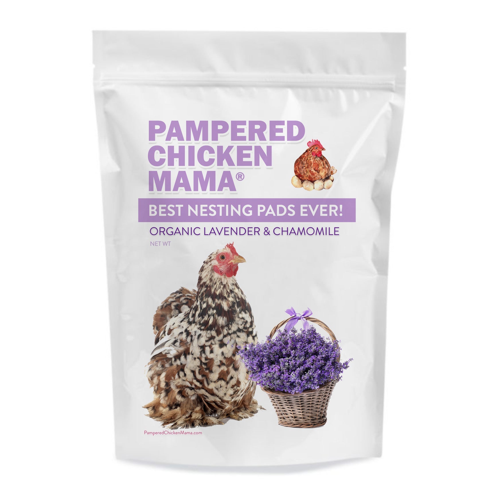 Pampered Chicken Mama Best Eggs Ever! Aspen Chicken Nesting Pads with Herbs with Lavender & Chamomile