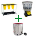 Large Hatching Time chicken processing kit with 3-cone processing unit, extra-large feather plucker, and 26-gallon stainless steel scalder.
