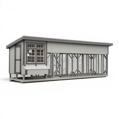 Lean To Coop with Extra Large Run L728C | Hen House Collection
