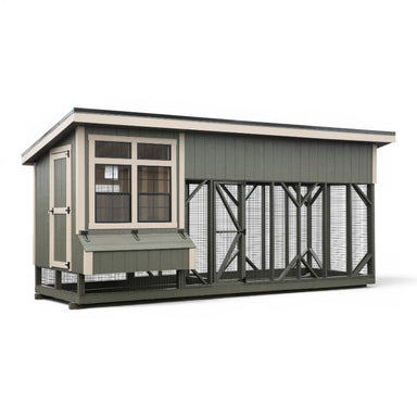 Lean To Coop with Large Run L720C | Hen House Collection