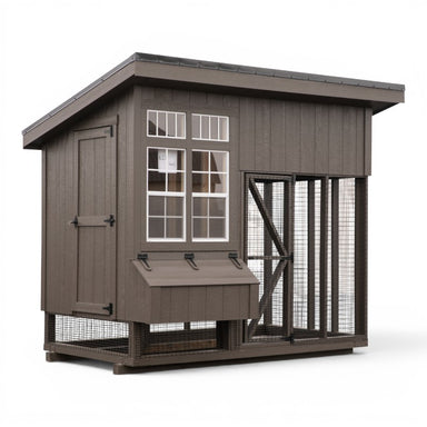 Lean To Coop with Run L610C | Hen House Collection
