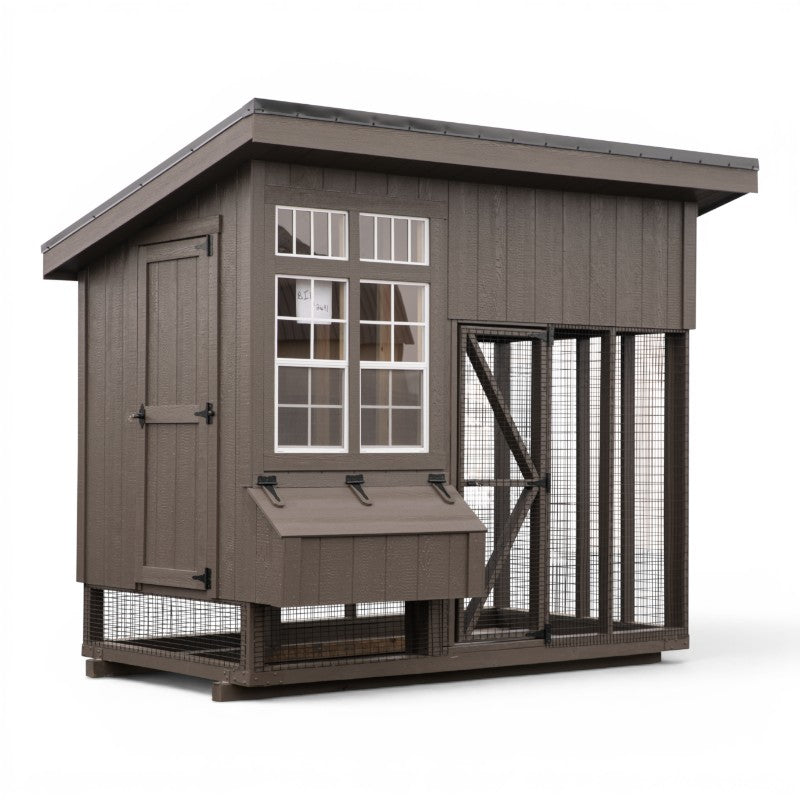 Lean To Coop with Run L610C | Hen House Collection