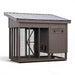 Lean To Coop with Run L610C | Hen House Collection back of black fox coop