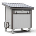 Lean To Coop without Run L46 | Hen House Collection back of white coop gray trim