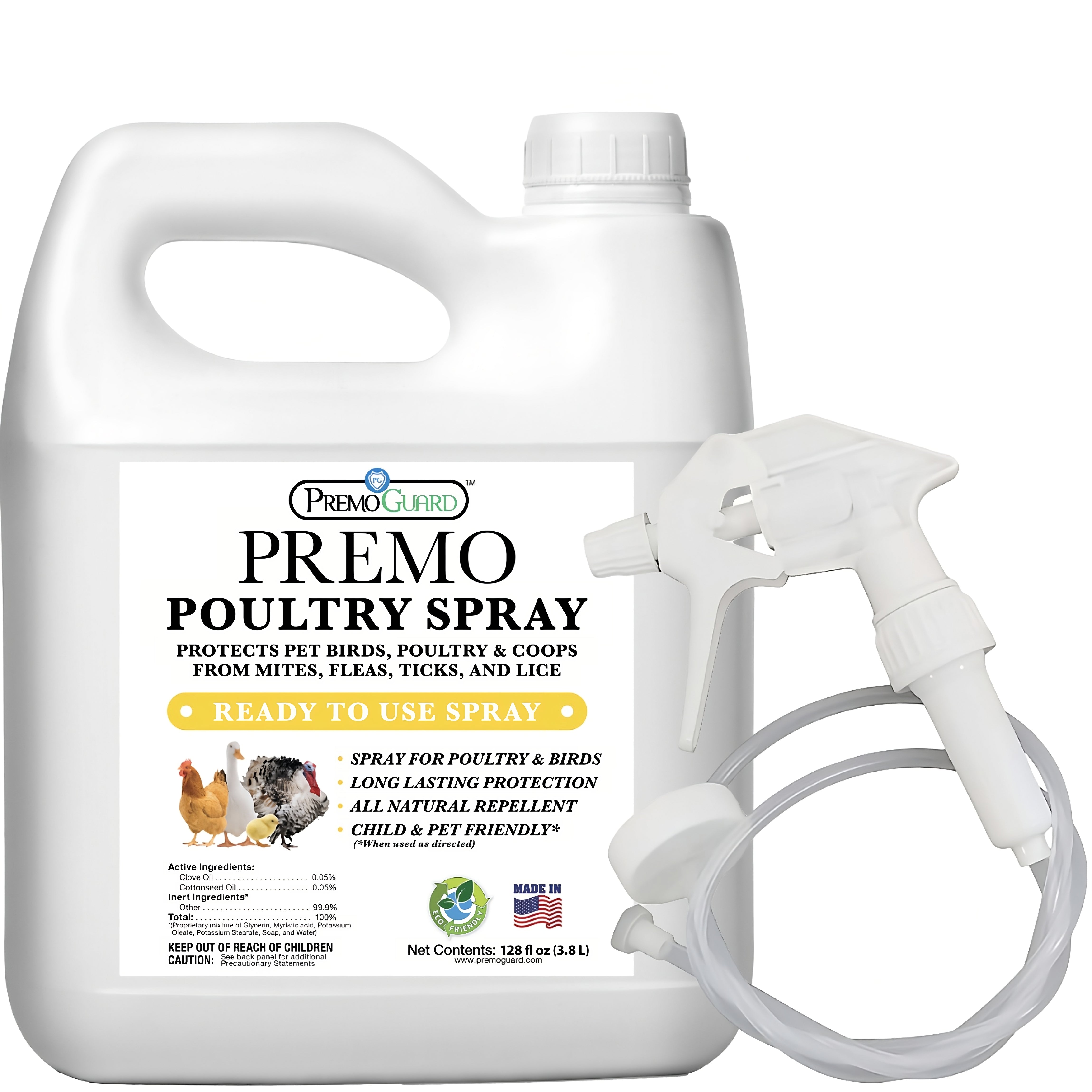 Premo Guard Poultry Spray 32 oz - Plant Based All Natural Non-Toxic