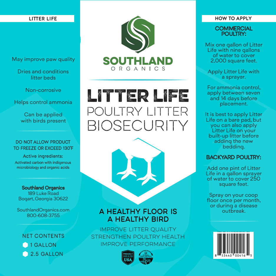 Southland Organics Litter Life | Poultry Litter Amendment instructions
