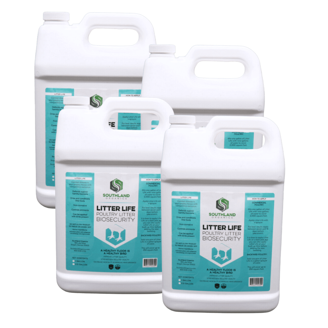 Southland Organics Litter Life | Poultry Litter Amendment 4x1 gallon case
