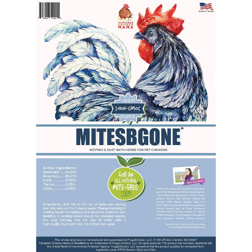 Pampered Chicken Mama MitesBGone Herbal Blend For Nesting Boxes Or Dust Baths To Repel Mites