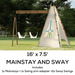Bijou Build Mainstay and Sway - Play System & 2 Swings dimensions