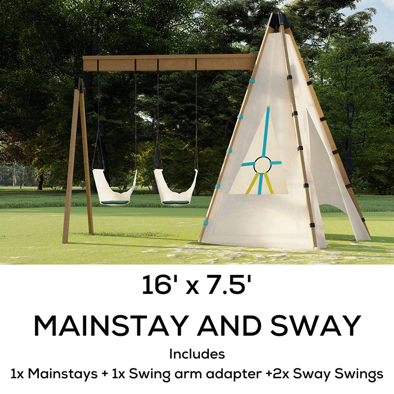 Bijou Build Mainstay and Sway - Play System & 2 Swings dimensions