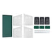 Metal poultry nesting box with green roof, ventilated side panels, and three nesting bays.