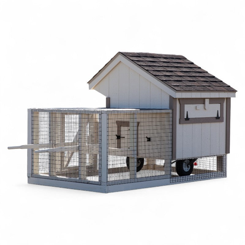 Mobile Chicken Coop with Run Q44T | Hen House Collection back