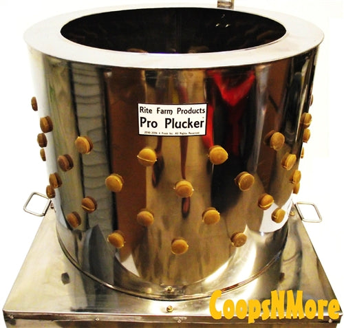 Mobile stainless steel poultry plucker for chickens, quail, and game birds