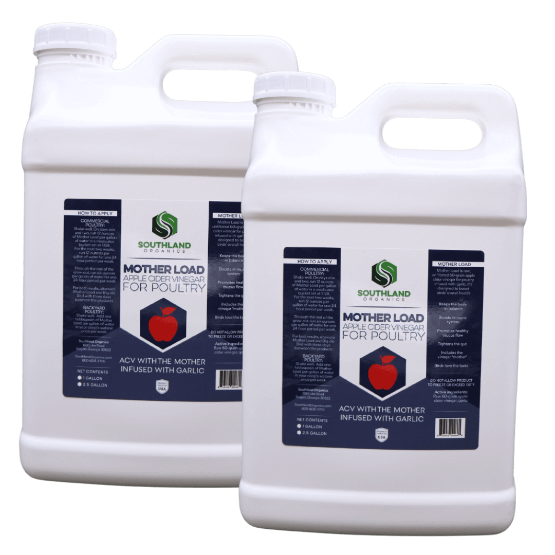 Mother Load | Apple Cider Vinegar for Chickens 2x2 2.5 gallon case