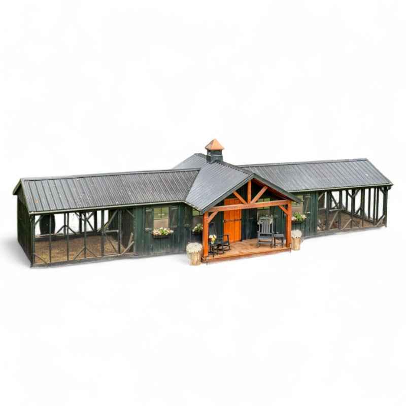 Multibreed Coop with Central Feed Room A1250CRGD | Hen House Collection view from above