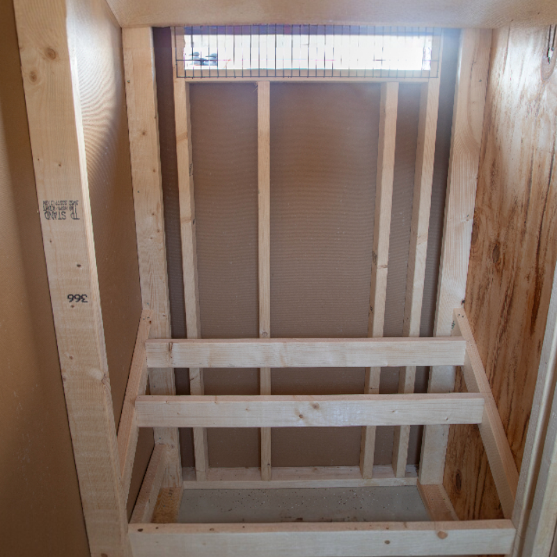 Multibreed Reverse Gable Coop A824RGCD | Hen House Collection inside roost bars