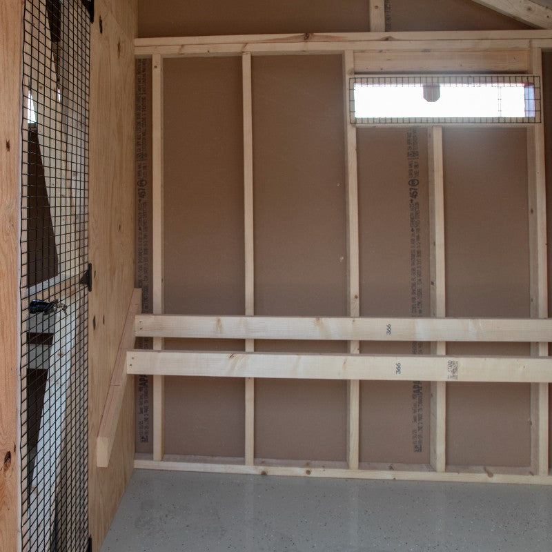 Multibreed Reverse Gable Coop A824RGCD | Hen House Collection two roost bars