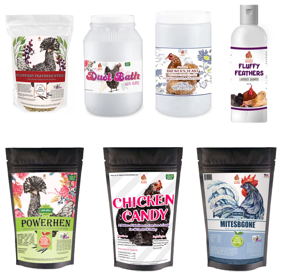 Pampered Chicken Mama Great Feathers Bundle: Bundle of 7 products so your hens have great, fluffy feathers! (14 pounds total)