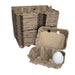 Natural egg cartons designed to hold six small to extra-large chicken eggs
