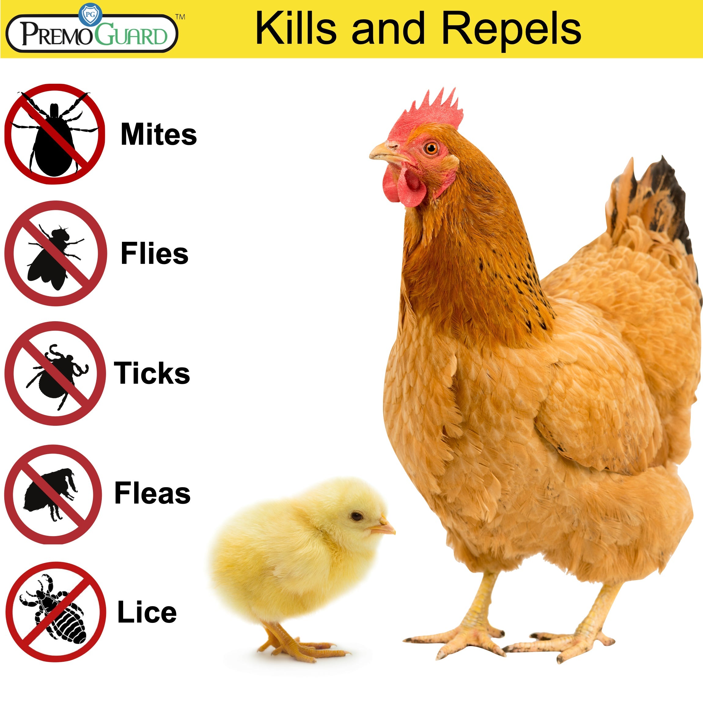 Natural poultry spray for mites, lice, fleas and ticks