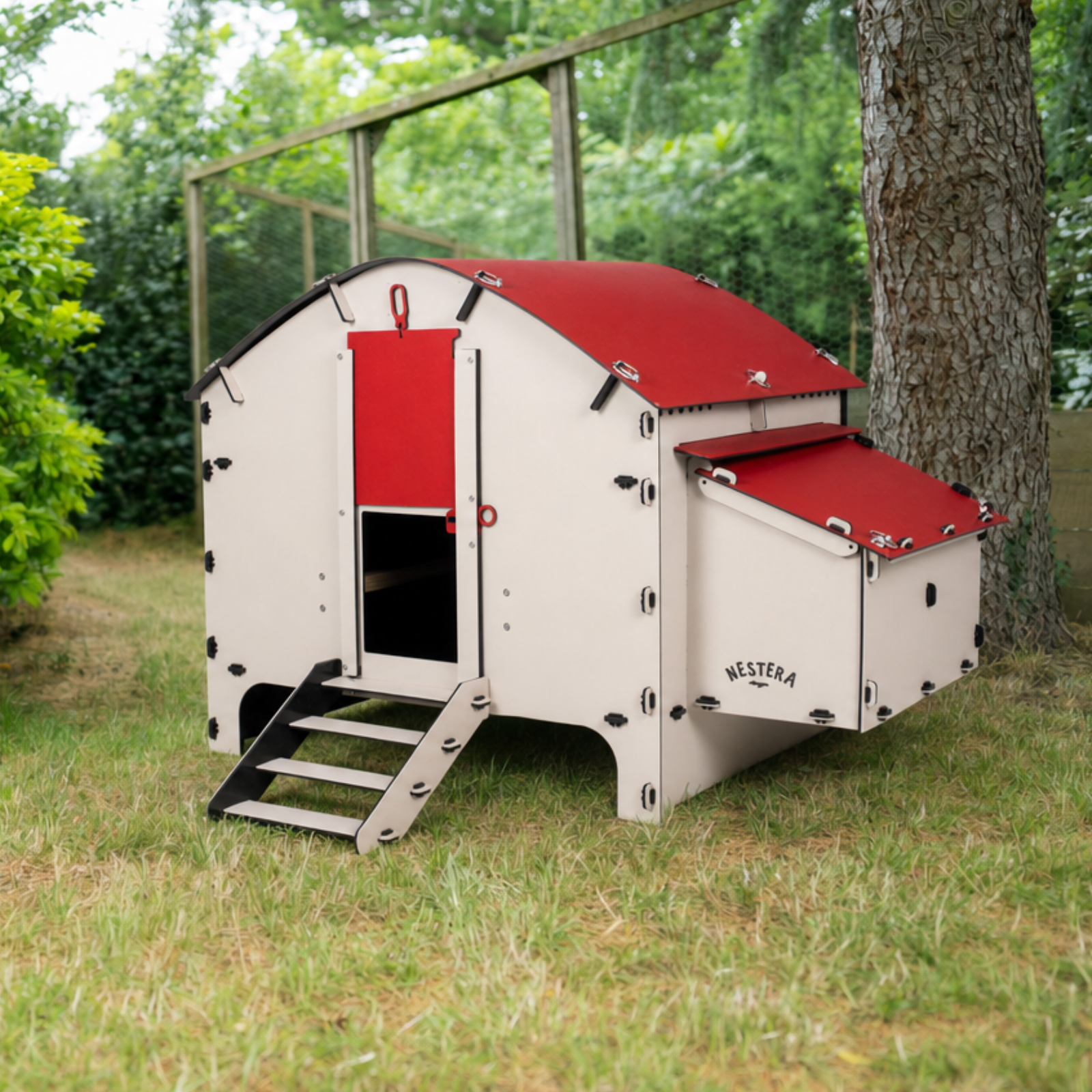 Nestera Atlas compact chicken coop in Cream