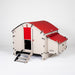 Nestera Atlas compact chicken coop in Cream and Red