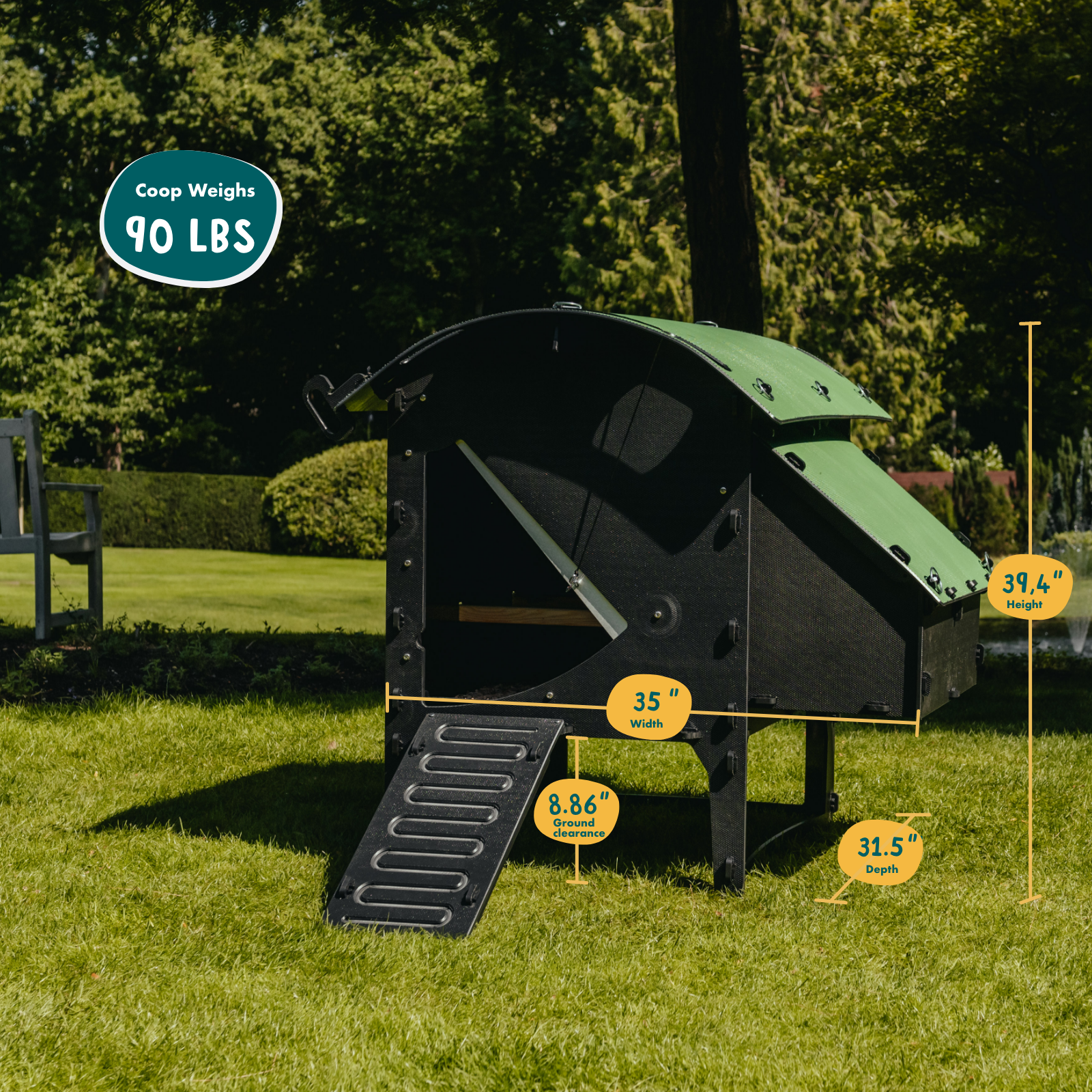 Nestera Chicken Coop Chicken Medium Lodge Dimensions
