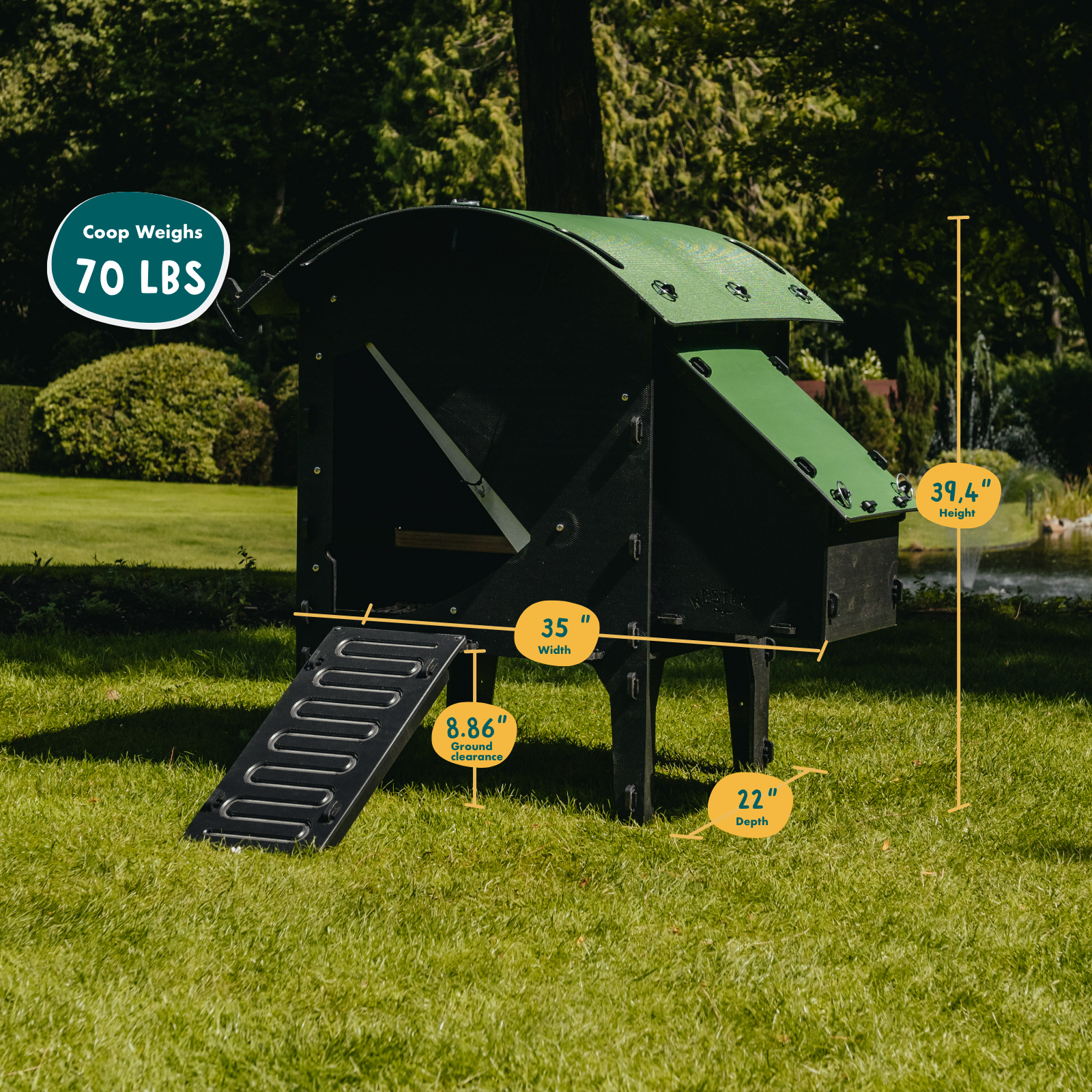 Nestera Chicken Coop Chicken Small Lodge Dimensions