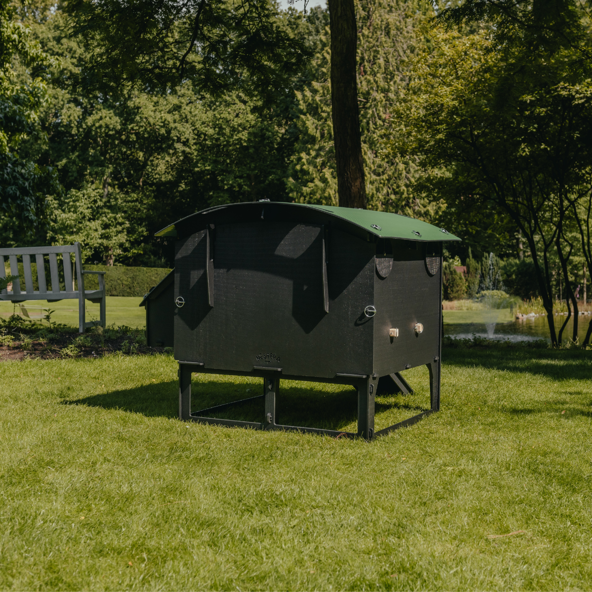 Nestera Chicken Coop Large Lodge Back Side