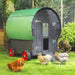 Nestera Wagon recycled plastic chicken coop with four wide wheels