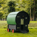 Nestera Wagon recycled plastic chicken coop with four wide wheels and automatic door opener