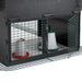 Nestera chicken coop back panel with run open door