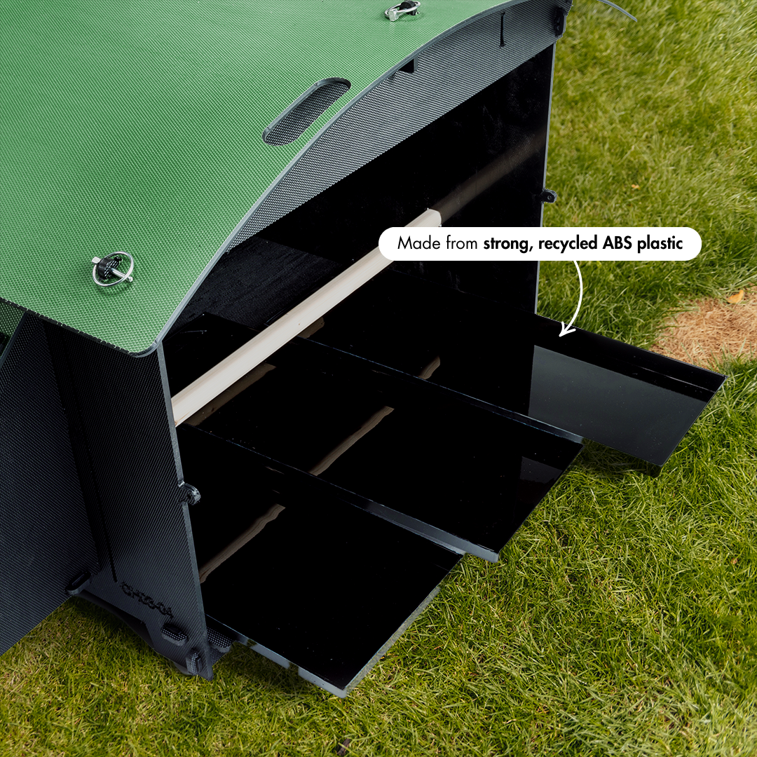 Nestera chicken coop droppings tray made from recycled ABS plastic