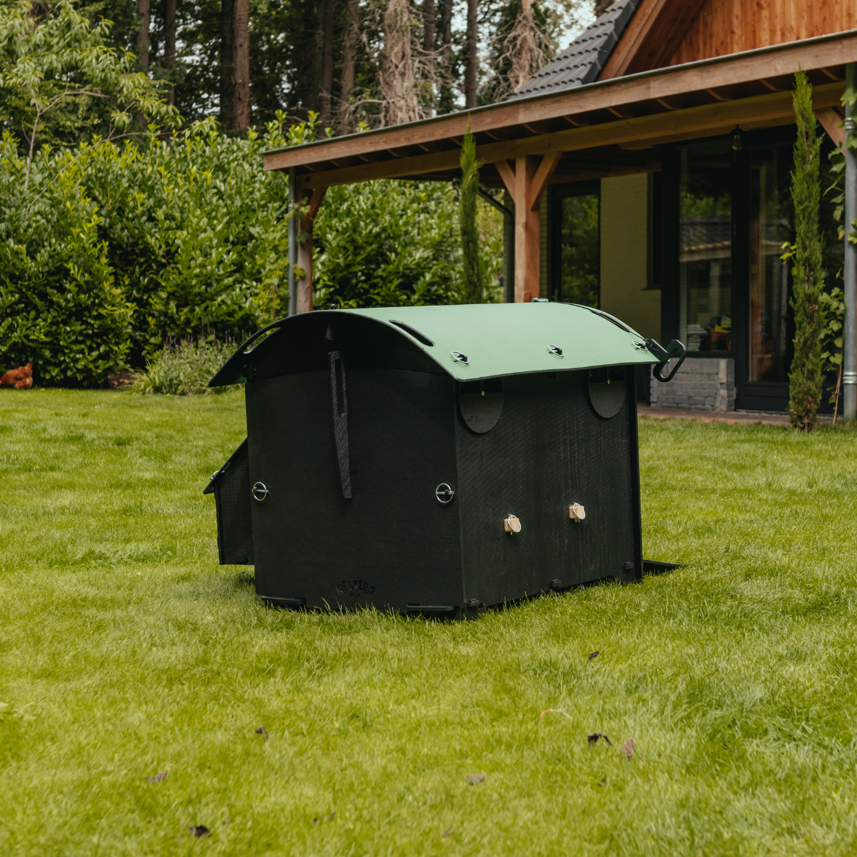 Nestera chicken coop medium ground lifestyle back