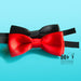 No-Crow Rooster Collar Bow Tie Black and Red