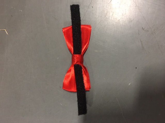 No-Crow Rooster Collar Bow Tie Red