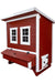 OverEZ Chicken Coop Large Up to 15 Chickens red side chicken door