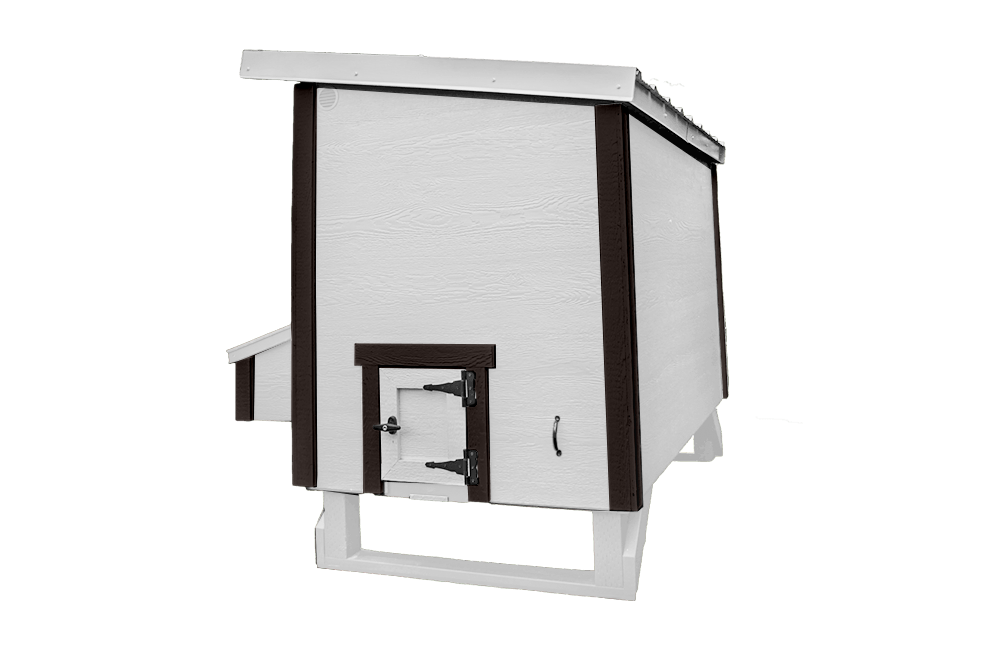OverEZ Chicken Coop Large Up to 15 Chickens white chicken door