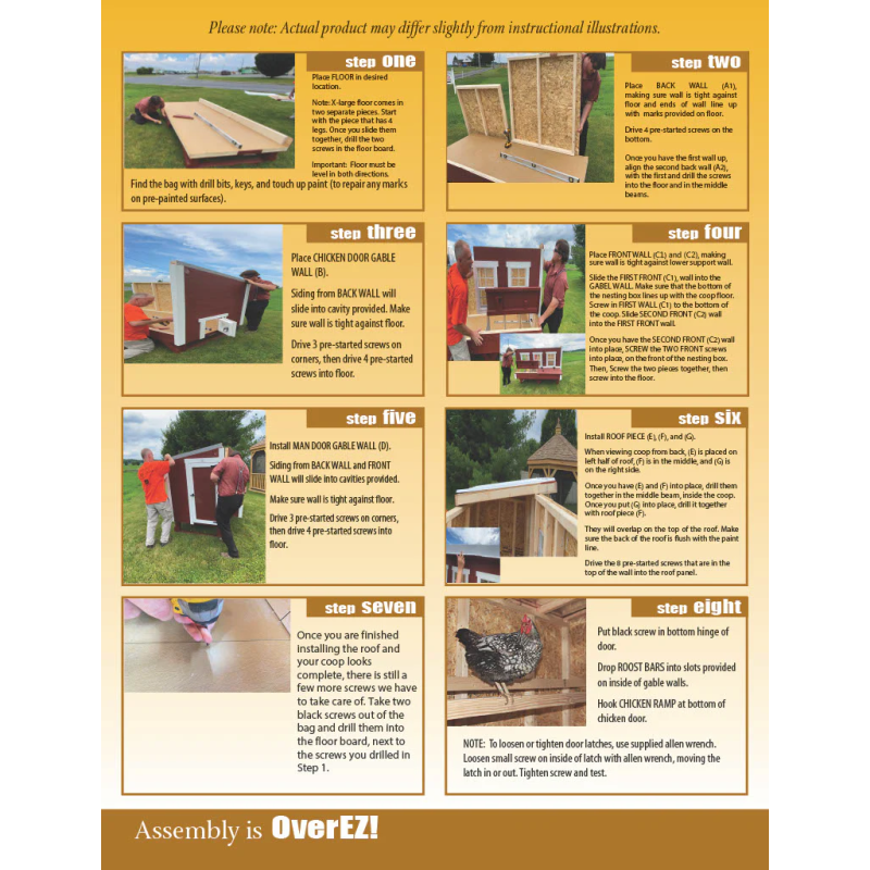 OverEZ Chicken Coop XL Up to 20 Chickens assembly instructions 2